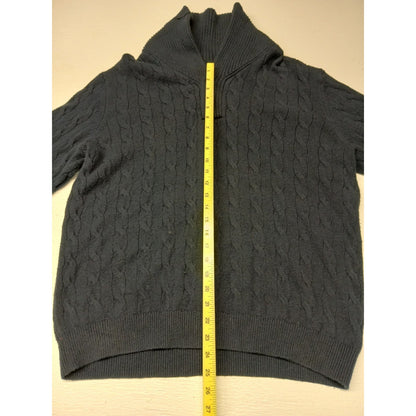 Tommy Hilfiger (XL) Lux Cotton Blue Zip Pull Over Sweatshirt