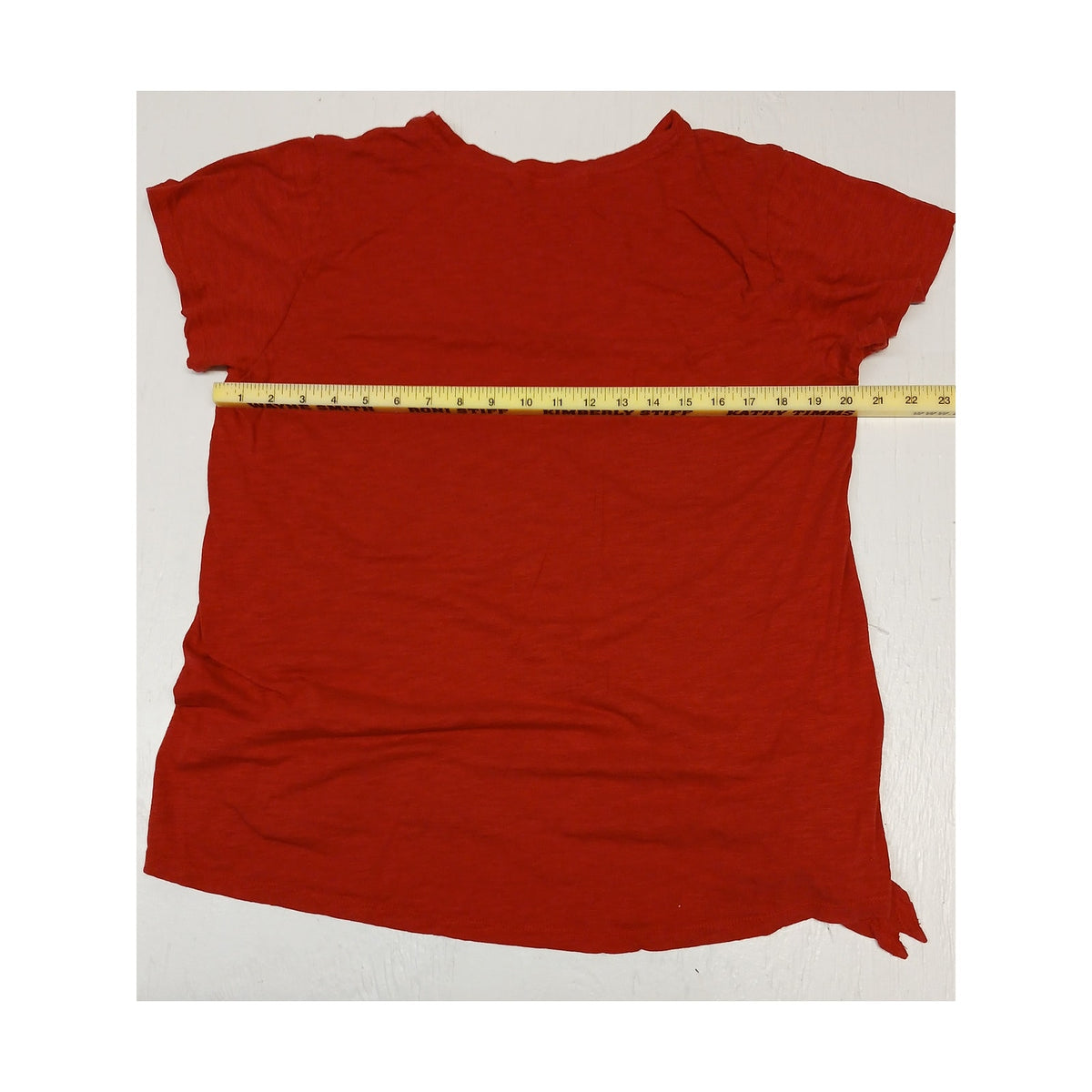 Flying Colors (Large)Red Short Sleeve Top Blouse Shirt