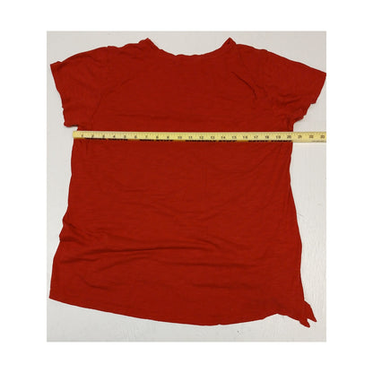 Flying Colors (Large)Red Short Sleeve Top Blouse Shirt