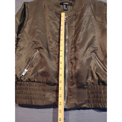 Forever 21 (Medium) Women's Green Bomber Jacket