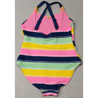 There Abouts (XL) Women's One Piece Multicolor Stretch Strap Swim Suit