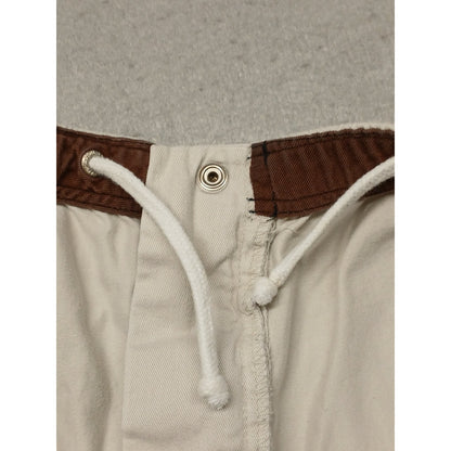Chaps Ralph Lauren (Large) Men's Beige Vintage Cotton String and Zip Shorts