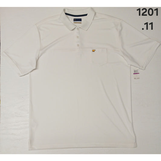 Jack Nicklaus Stay Dri (2XL) White Short Sleeve Button Polo