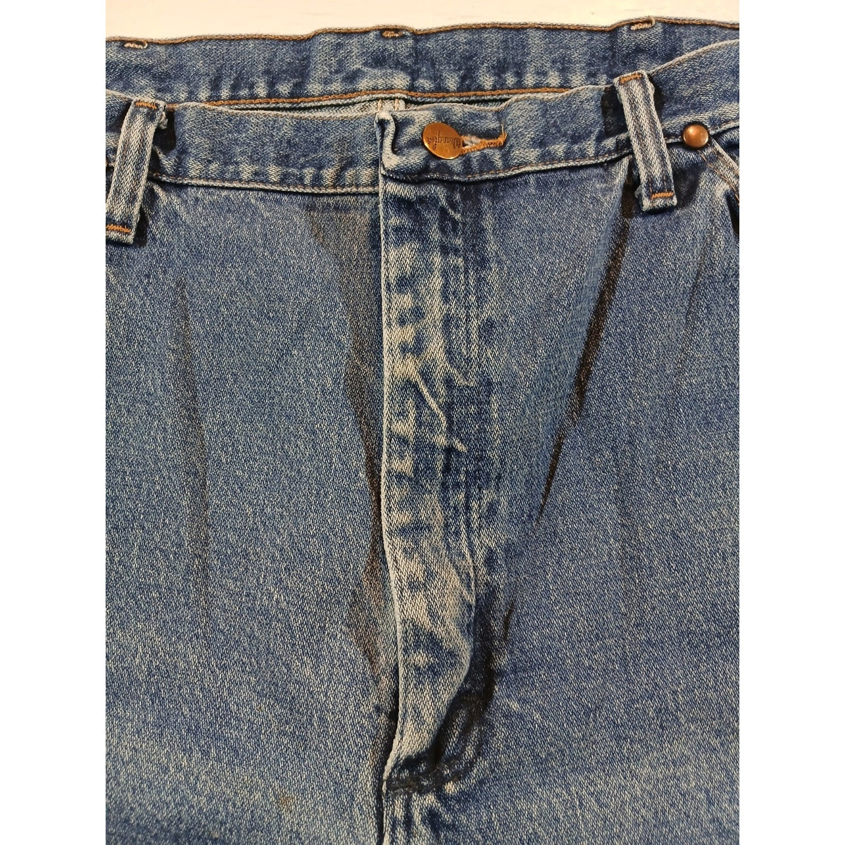 Wrangler (38 X 34) Men's Straight Leg Blue Denim Jeans