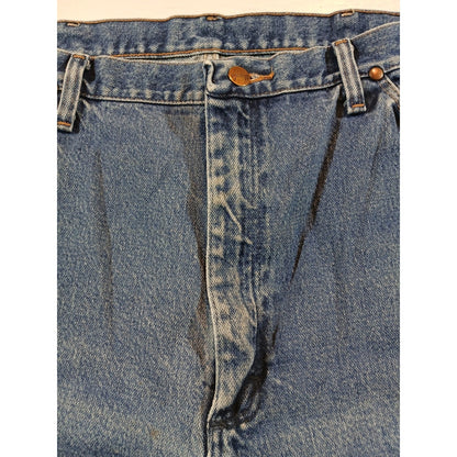 Wrangler (38 X 34) Men's Straight Leg Blue Denim Jeans