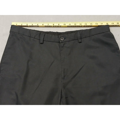 Haggar (38x30) Men's Classic Dri Fit Black Plaid Dress Pants