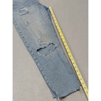 Forever 21 (24) Rugged Relaxed High Ankle Blue Denim Jeans