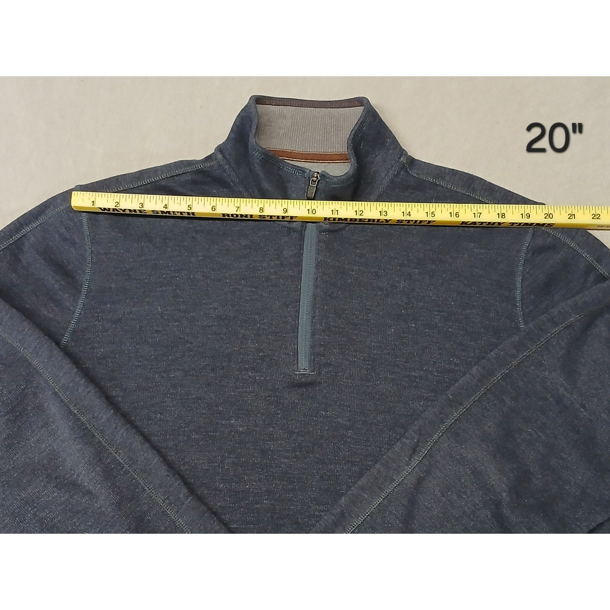 Eddie Bauer (XL) Men's Blue Full-Zip Mock Neck Sweatshirt
