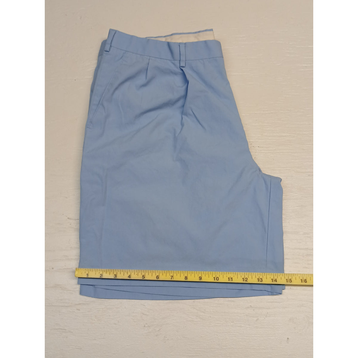 Alan Flusser (42) Light Blue Flat Front Dress Chino Shorts