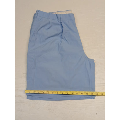 Alan Flusser (42) Light Blue Flat Front Dress Chino Shorts