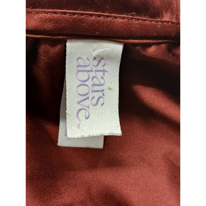 Stars Above (Small) Maroon Silk Notch Collar Button PJ's
