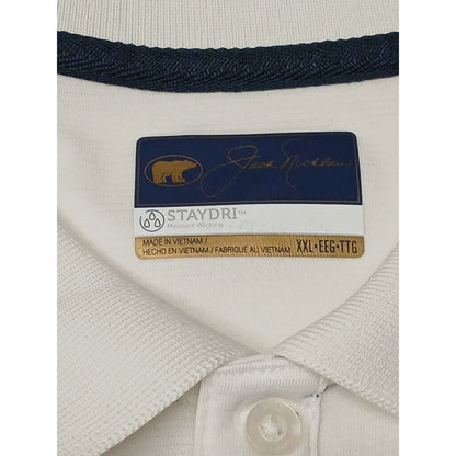 Jack Nicklaus Stay Dri (2XL) White Short Sleeve Button Polo