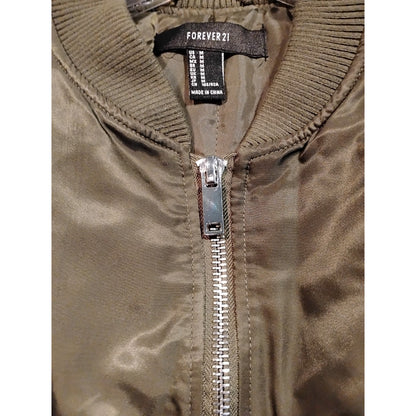 Forever 21 (Medium) Women's Green Bomber Jacket