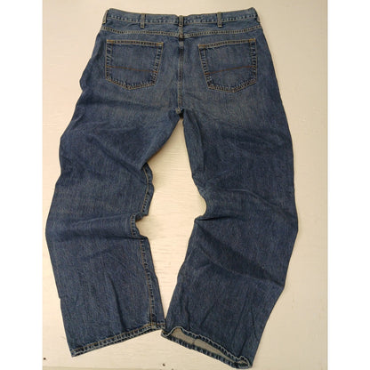 Cremieux (40x32) Relaxed Baggy Straight Fit Blue Denim Jeans