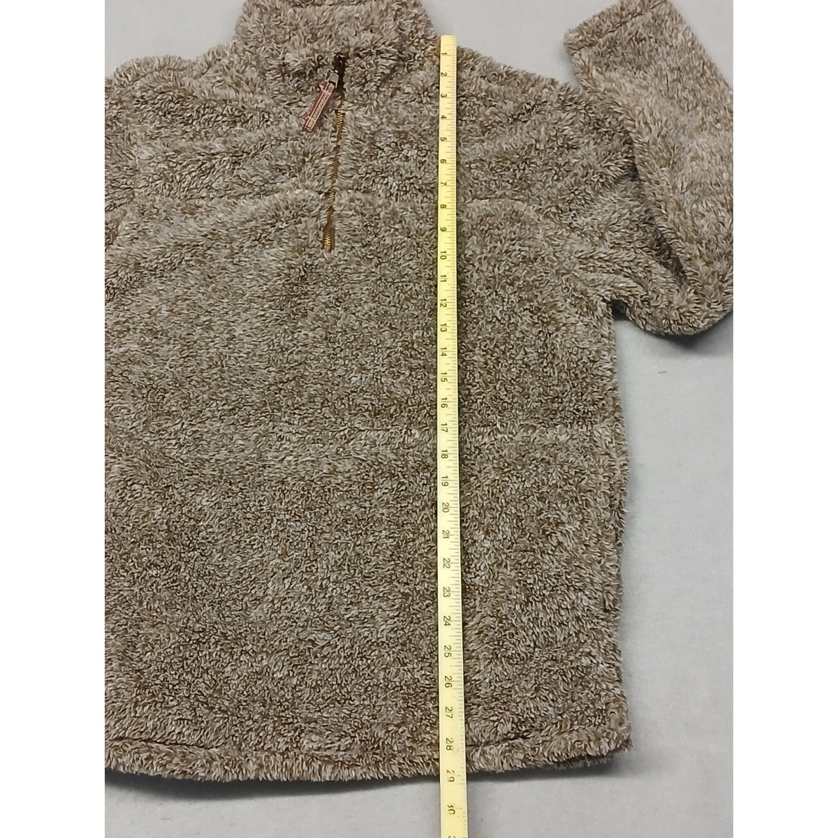 Alpine Sherpa (Medium) Brown Quarter Zip Pullover Sweatshirt