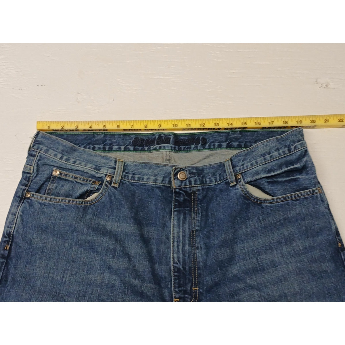 Cremieux (40x32) Relaxed Baggy Straight Fit Blue Denim Jeans