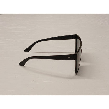 Unbranded Adults 2 Dot Silver Black Frames Black Lense Sunglasses Unisex New