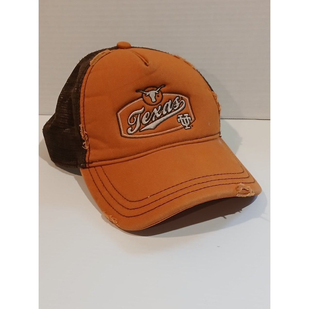 Texas Lonnghorn Mesh Hat Outhouse Designs Orange Hat