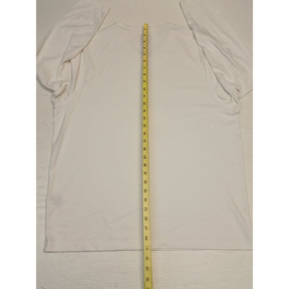 Tasso Elba (XL) White V-Neck Supima Cotton Sweatshirt