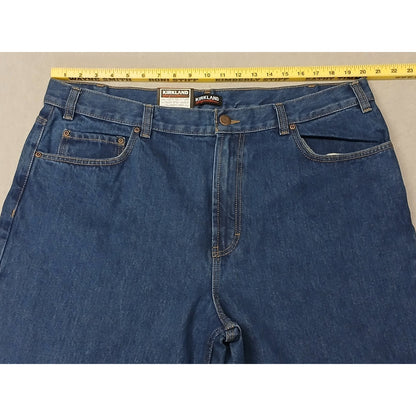 Kirkland (42x30) Men's Straight Leg Blue Denim Jeans