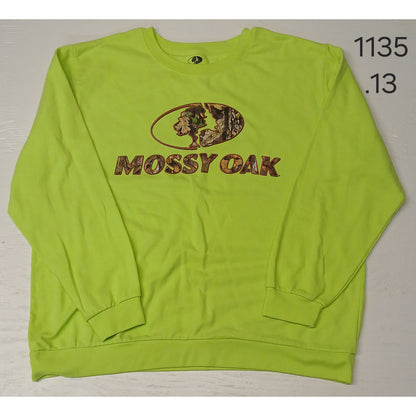 Mossy Oak (XL) Neon Green Long Sleeve Pullover Sweatshirt