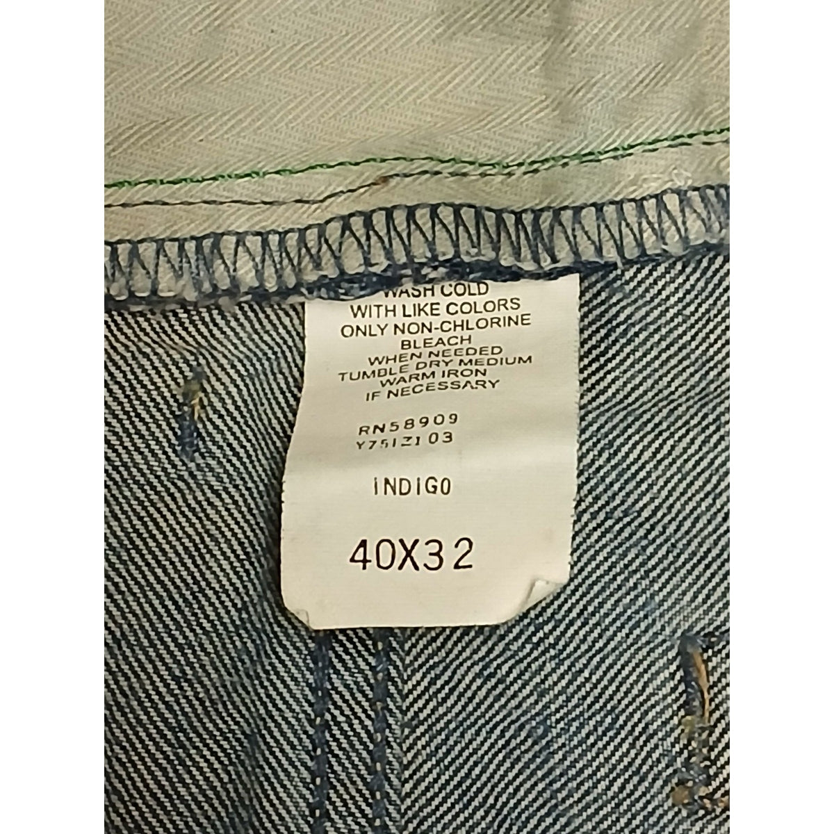 Cremieux (40x32) Relaxed Baggy Straight Fit Blue Denim Jeans