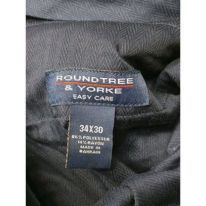 Roundtree & Yorke (34x30) Easy Care Striped Dress Slacks
