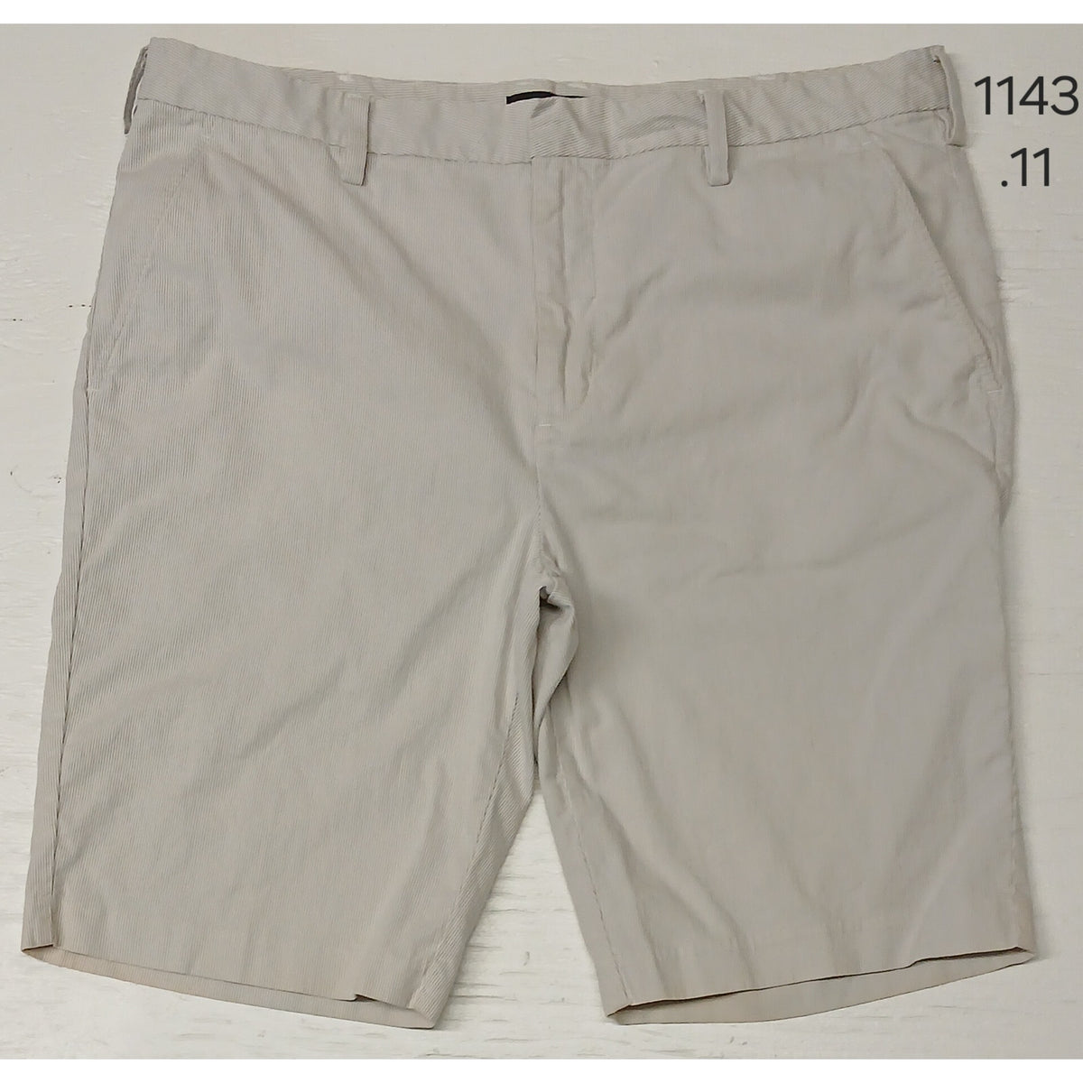 Express (36) Beige Slim Fit Pin Stripe Chino Dress Shorts