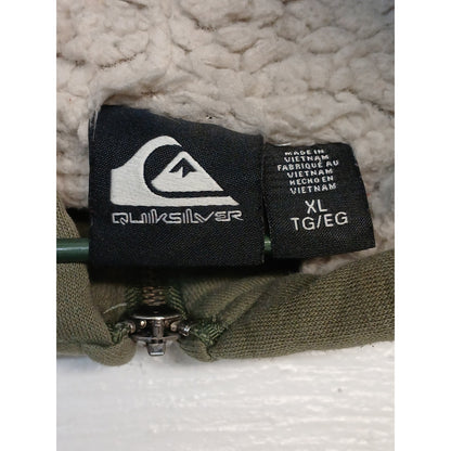 Quicksilver (XL) Green Full Zip Hoodie Insulated Sweatshirt