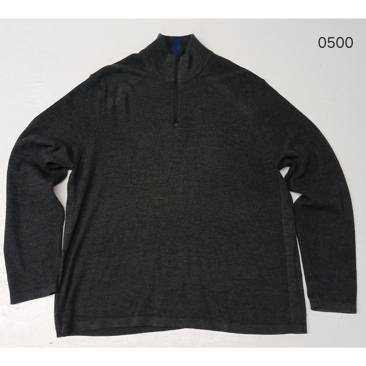 Perry Ellis Motion Merino Blend (XL) Gray Zip Sweatshirt