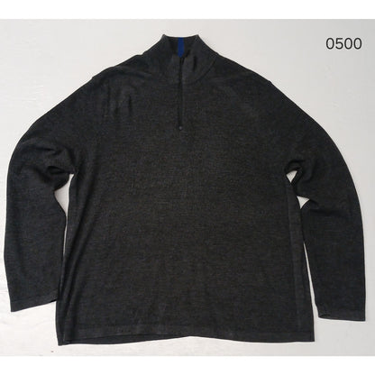 Perry Ellis Motion Merino Blend (XL) Gray Zip Sweatshirt