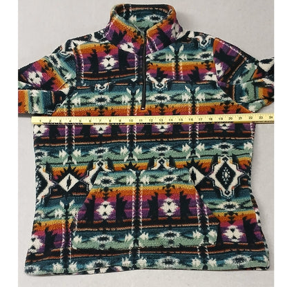 Crazy Train (Small) Multicolor Aztec/Western Fleece Jacket