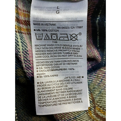 Old Navy (Large) Multi-Plaid Button Down Boyfriend Shirt