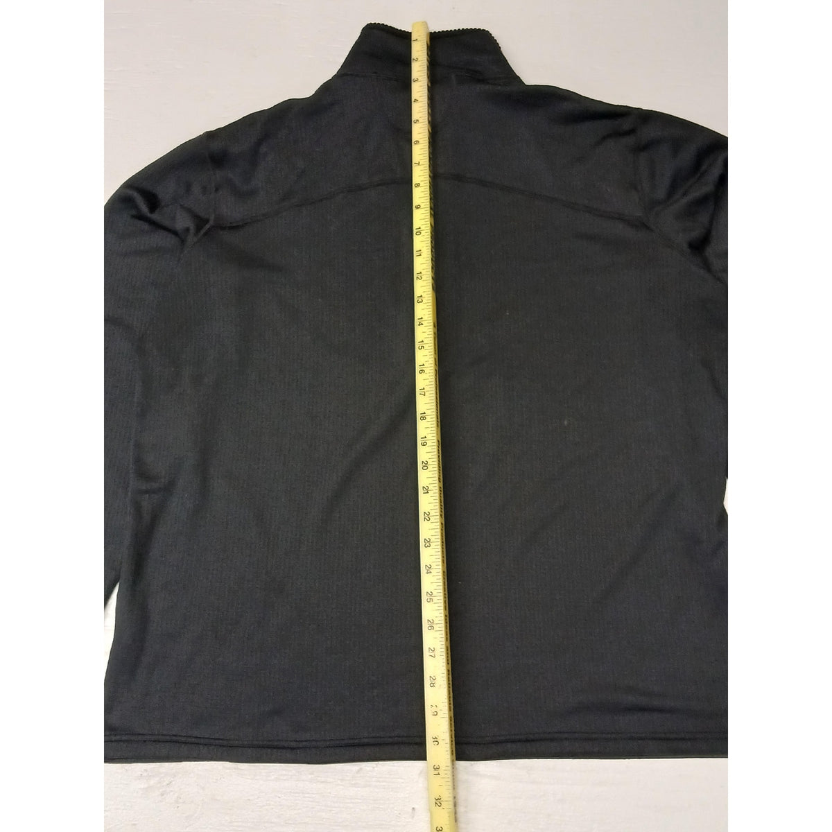 Magellan (2XL) Black Zip Pullover Waffle Plaid Sweatshirt
