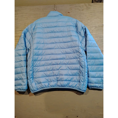 Alpine Swiss (Large) Blue Full Zip Lightweight Puffer Jacket