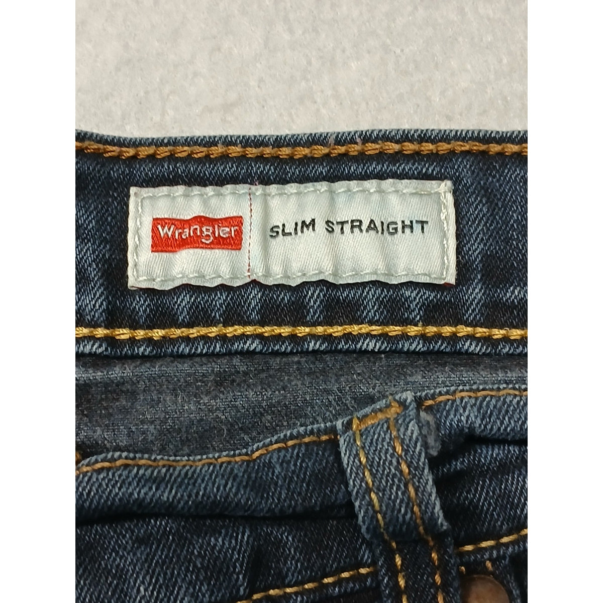 Wrangler (No Size) Men's Slim Straight Fit Dark Blue Denim Jeans