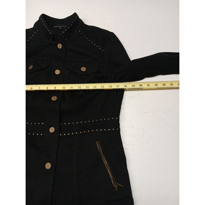 White House Black Market All Black (8) Women's Coat