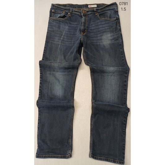 Wrangler (No Size) Men's Slim Straight Fit Dark Blue Denim Jeans