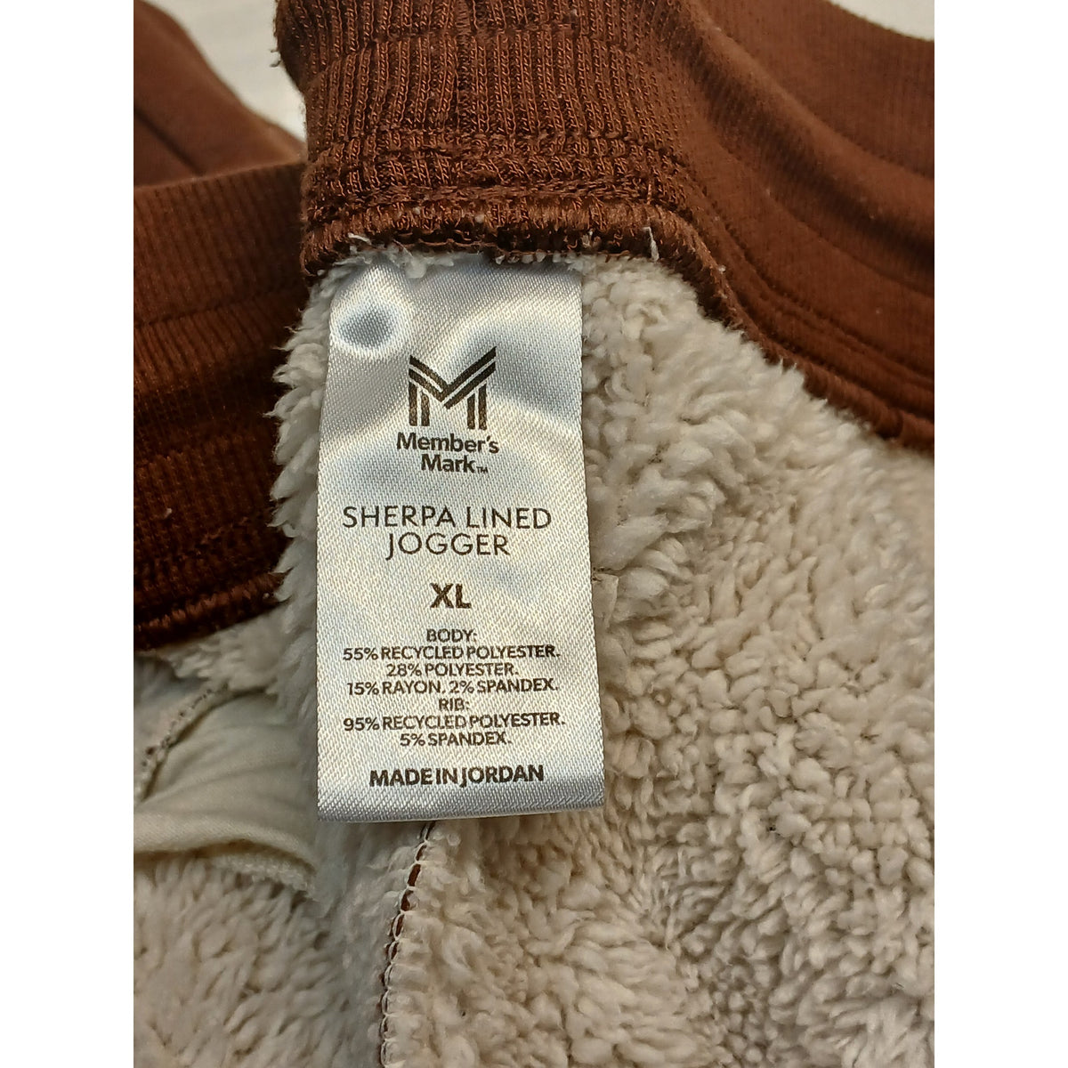 Members Mark (XL) Brown Insulated Pocketed Leggings Joggers