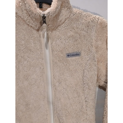 Columbia (Small) Beige Zip Fleece Pullover Fashion Jacket
