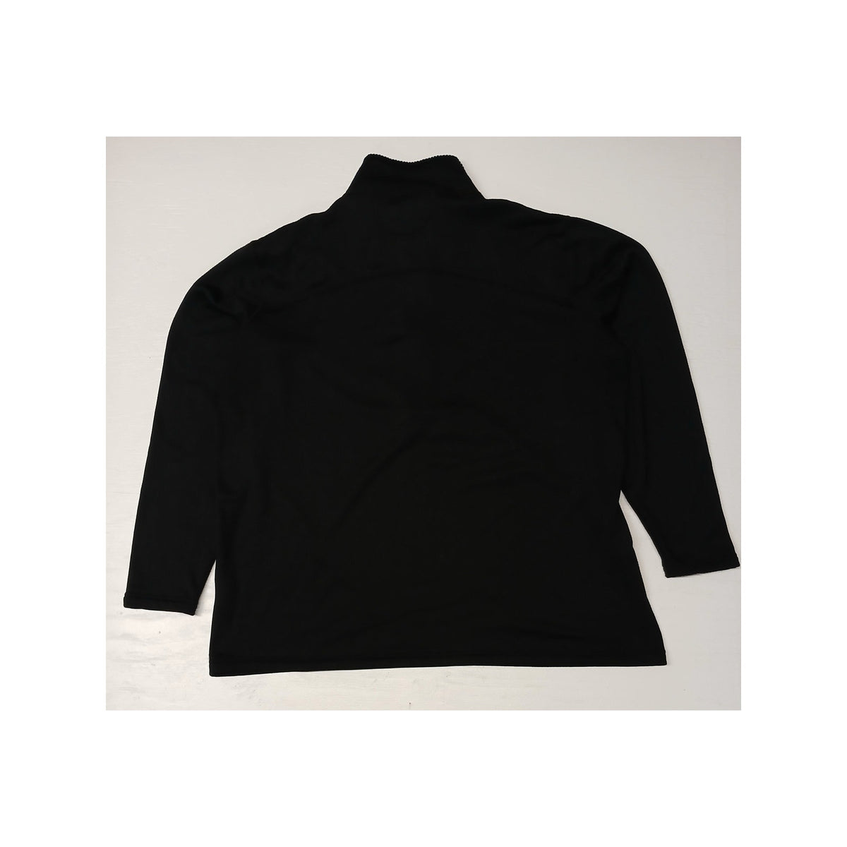 Magellan (2XL) Black Zip Pullover Waffle Plaid Sweatshirt