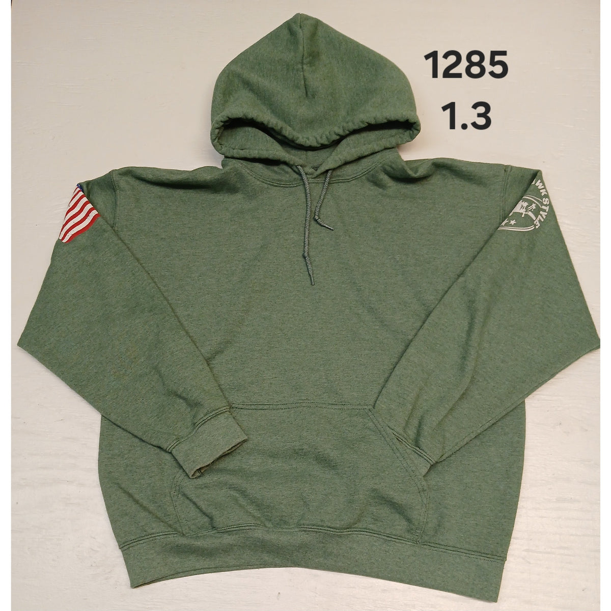 Black Hawk Style (24x23") Green Pouch Pocket Pullover Hoodie