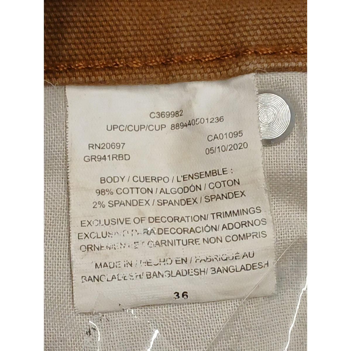 Dickies (36) Brown Heavy Carpenter Work Chino Shorts