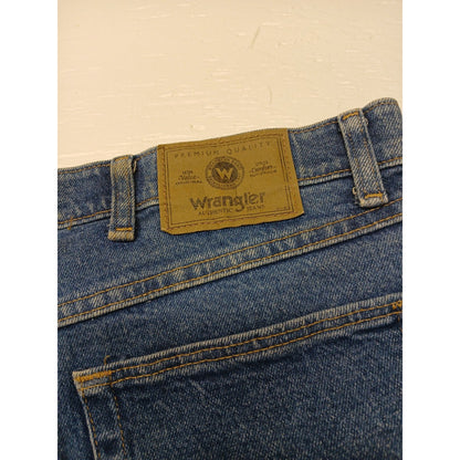 Wrangler (38x32) Men's Straight Blue Denim Jeans