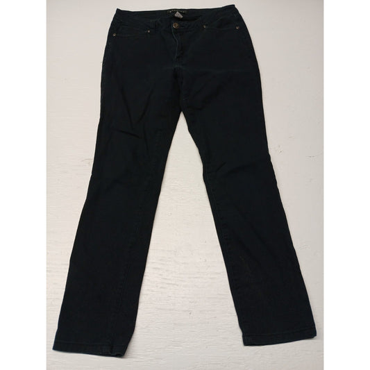 Baccini (10P) Women's Black Cheetah Printed Stretch Jeans
