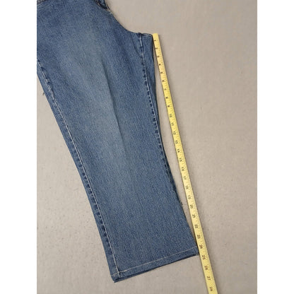Crazy Horse (18) Women's Straight Leg Stretch Blue Denim Jeans