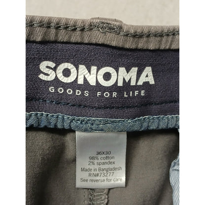 Sonoma (36x30) Gray Relaxed Straight Khaki Chino Pants