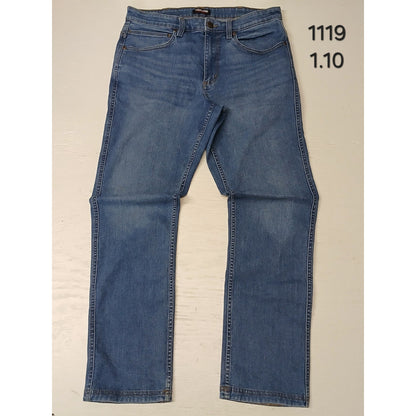 Kirklands Signature (34x34) Straight Leg Blue Denim Jeans