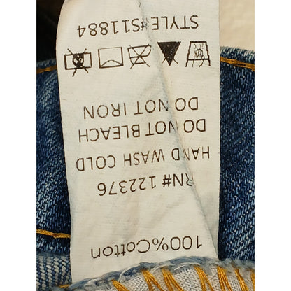 Mustard Seed (Large) Frayed Hem Light Blue Denim Jean Shorts