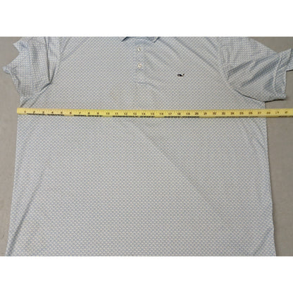 Vineyard Vines (2XL) White Button Silk Collar Polo Tee Shirt